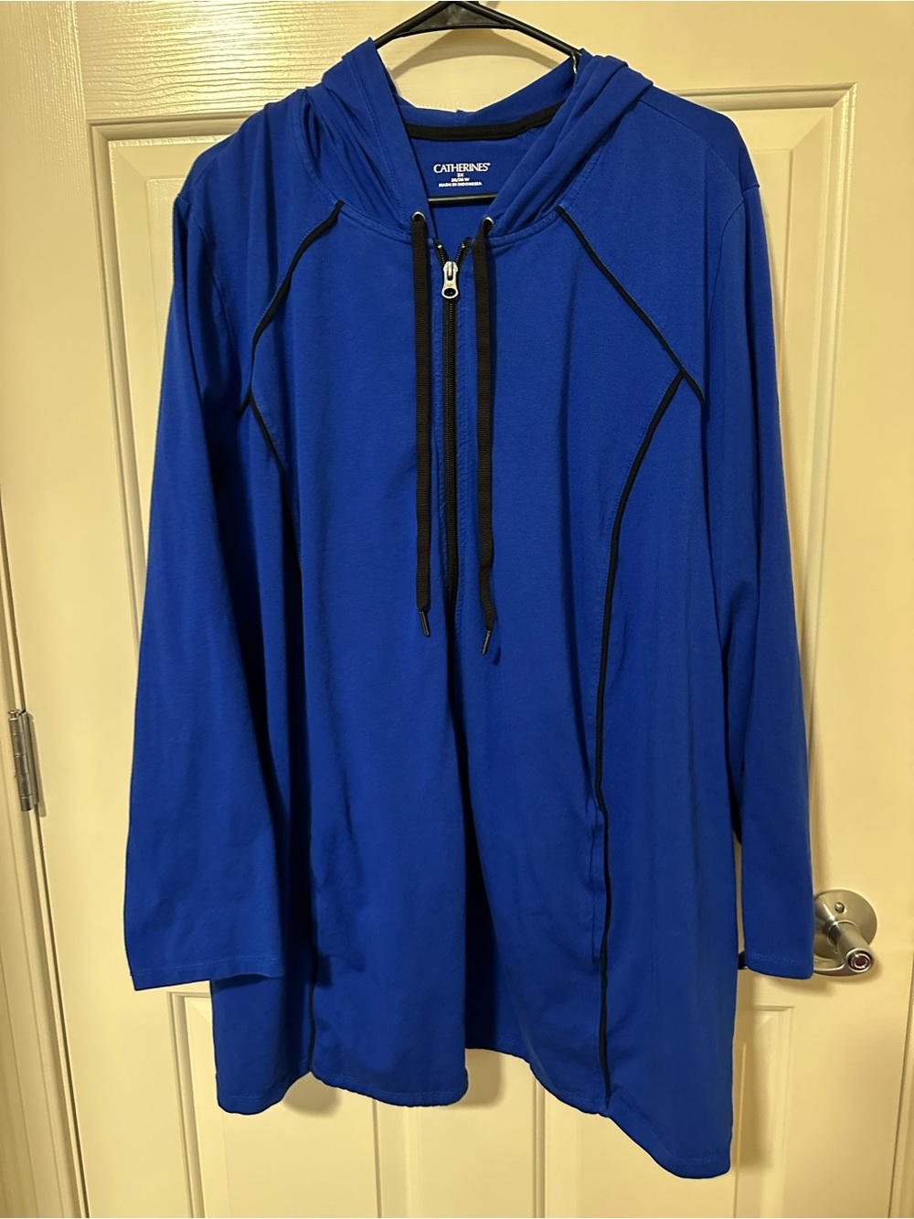 Catherines Women’s BlueFull Zip & Hoodie‎ Stretch Plus Size 3X 26/28 Pockets